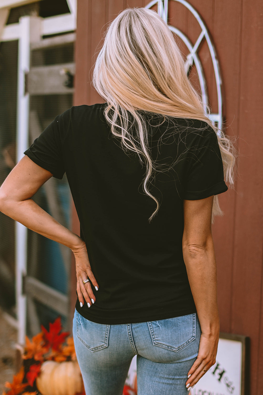 Bowed Over Ghost Sequin T-Shirt