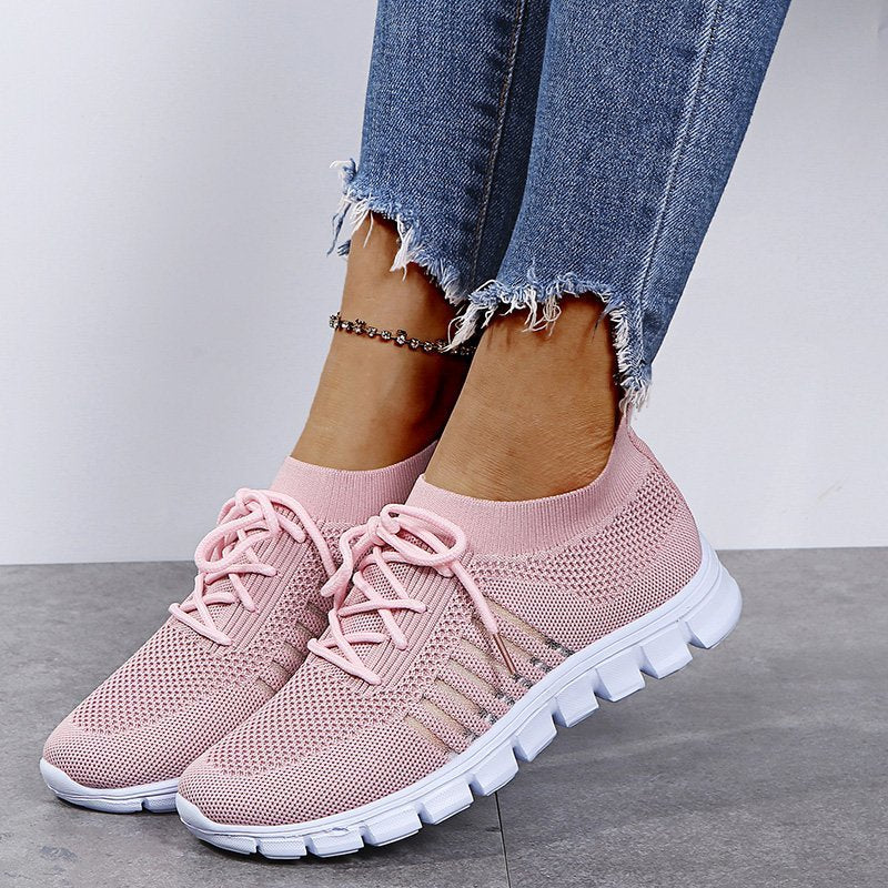 Hazel Blues® |  Breathable Mesh Lace Up Sneakers