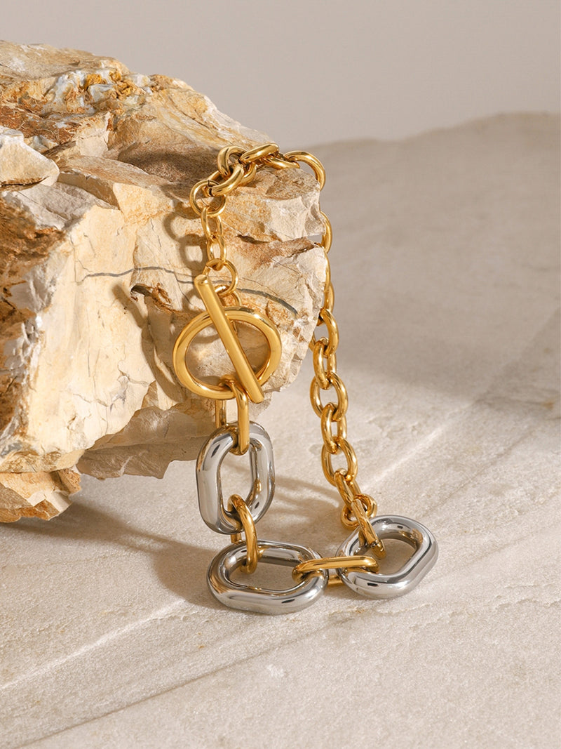 Hazel Blues® |  18K Gold-Plated Stainless Steel Chain Bracelet