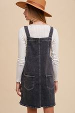 Hazel Blues® |  Annie Wear Wide Strap Denim Overall Dress with Pockets