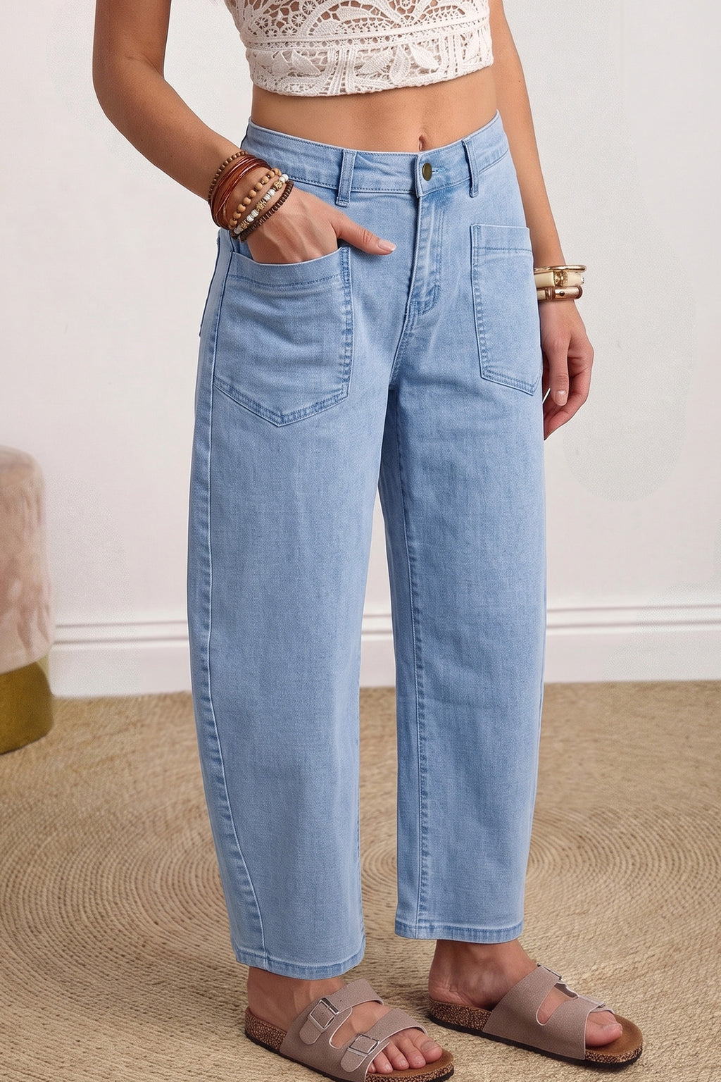 Kira Dawn Barrel-Leg Jeans