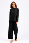 Hazel Blues® |  Basic Bae Rolled Round Neck Top and Pants Sweater Set