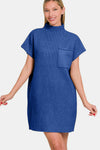 Hazel Blues® |  Zenana Short Sleeve Sweater Mini Dress