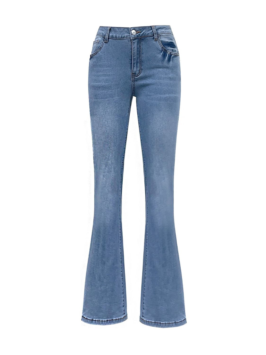 Hazel Blues® |  Bow Back Flare Jeans