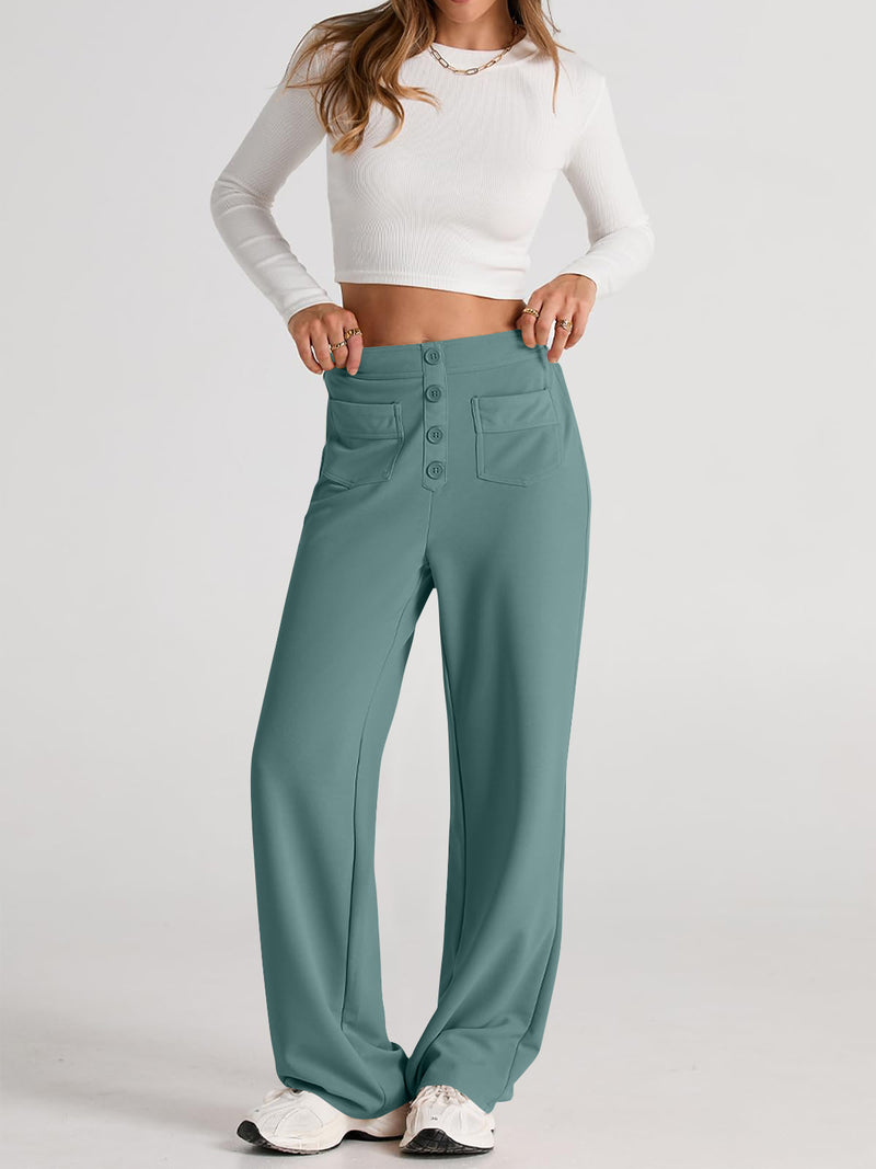 Hazel Blues® |  High Waist Wide Leg Pants