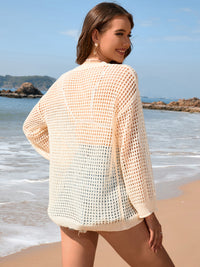 Hazel Blues® |  Openwork Dropped Shoulder Long Sleeve Cover-Up