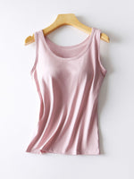 Hazel Blues® |  Round Neck Tank with Bra