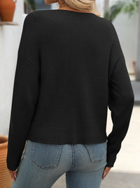 Hazel Blues® |  Round Neck Long Sleeve Sweater