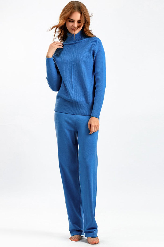 Hazel Blues® |  Basic Bae Turtleneck Raglan Sleeve Top and Pants Sweater Set