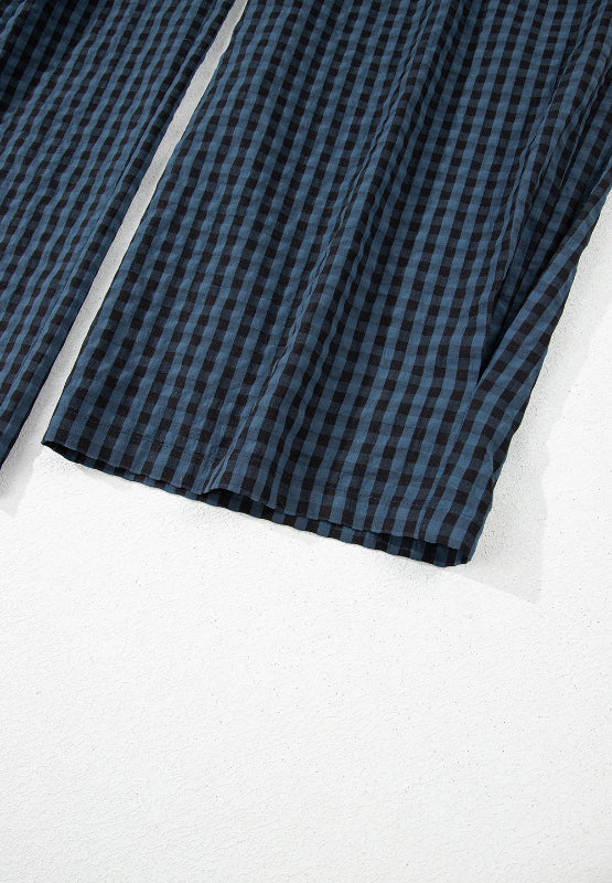 Hazel Blues® |  Plaid Wide Strap Wide Leg Overalls