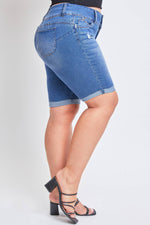 Hazel Blues® | WannaBettaButt Cuffed Raw Bermuda Short