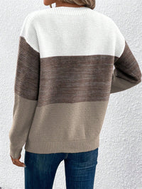 Hazel Blues® |  Color Block Drop Shoulder Long Sleeve Sweater