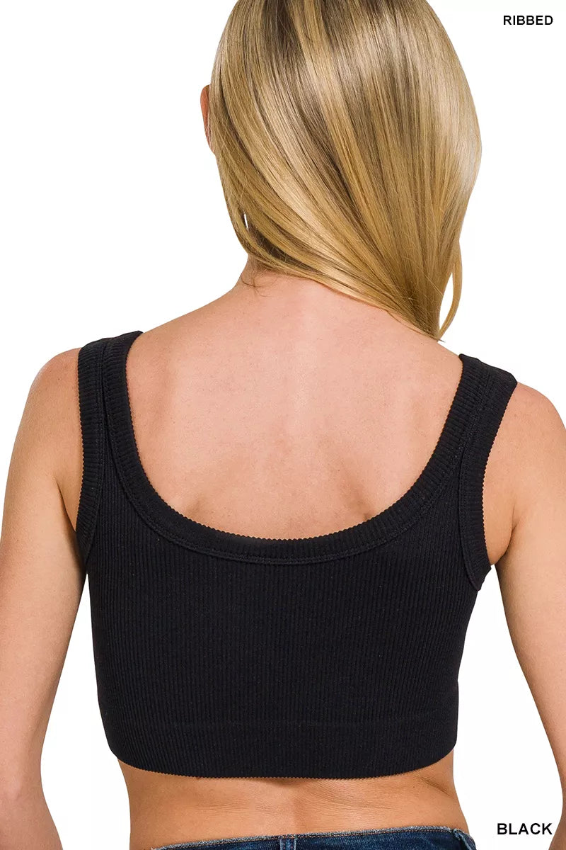 Hana アパルトモンMADISONBLUEクルーネック TANK TOP Serenity Hudson Tank | Black