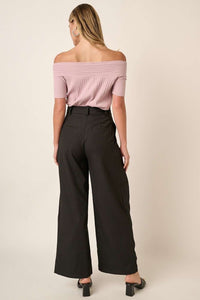 Hazel Blues® |  Mittoshop Deep Pleated High Waisted Wide Leg Pants