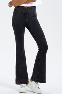 Hazel Blues® |  Basic Bae Pocketed Highly Stretchy Bootcut Jeans