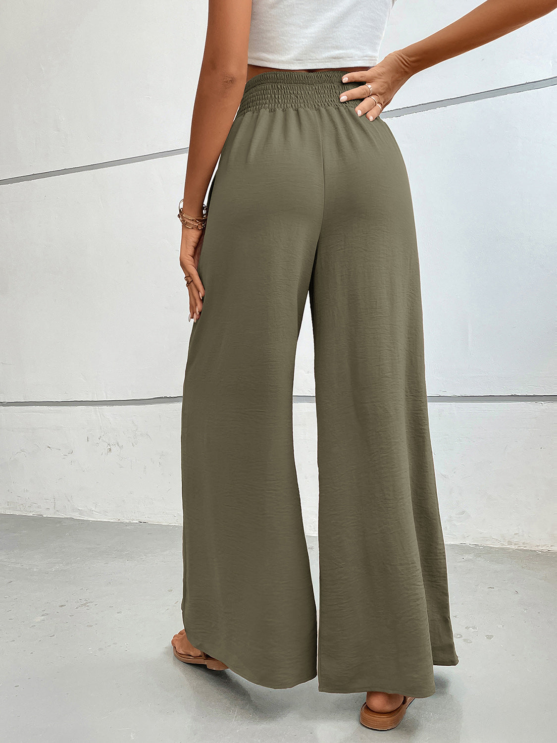 Hazel Blues® |  Perfee Wide Leg Pants with Pockets