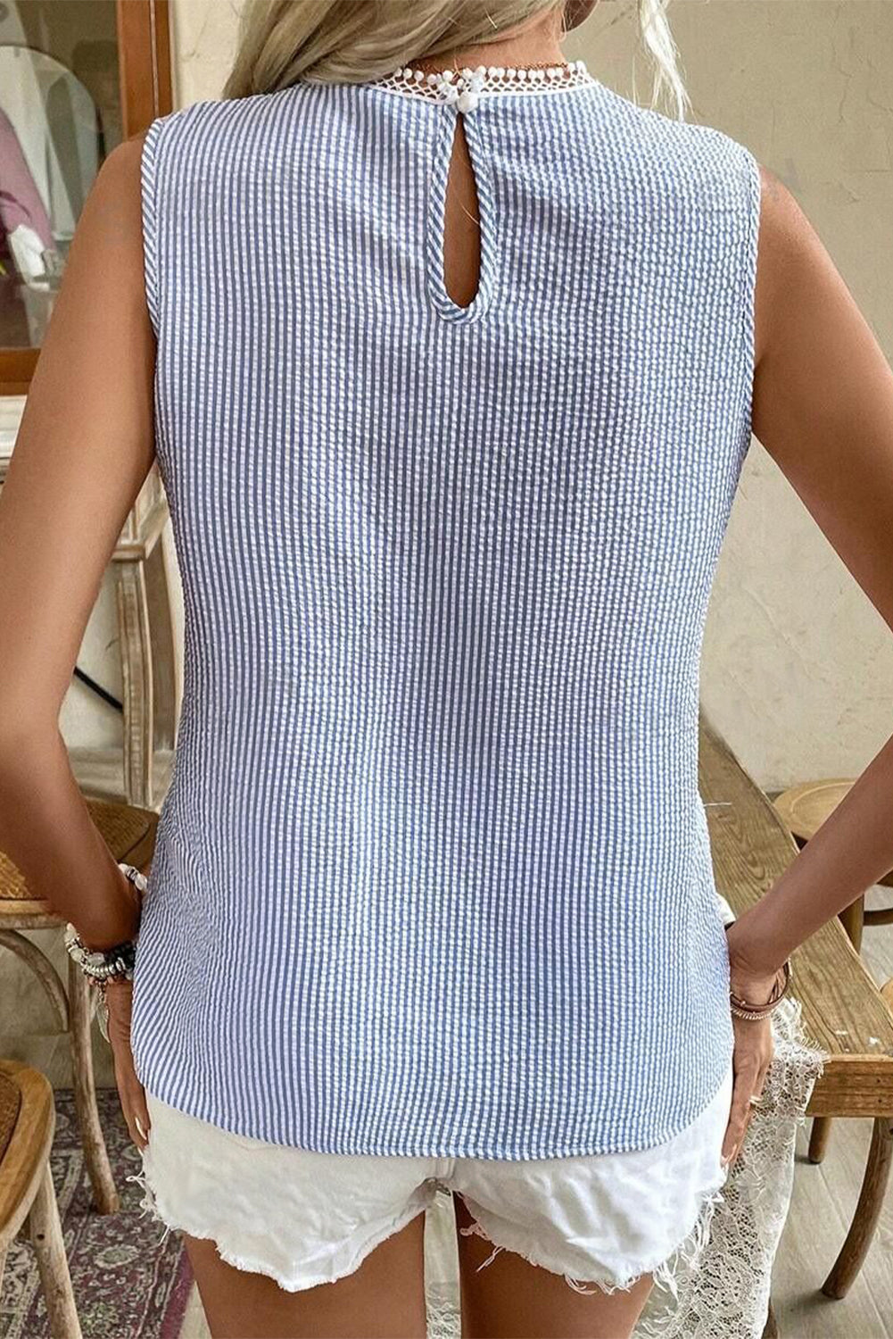 Summer Lace Striped Tank