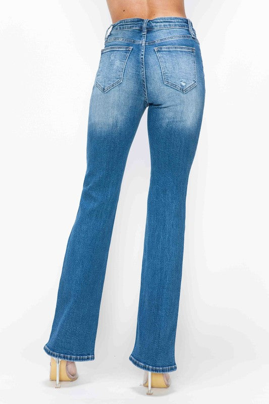 Hazel Blues® |  bytos Distressed High Rise Jeans with Pockets