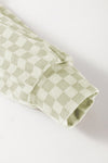 Hazel Blues® |  Checkered Print Kangaroo Pocket Drawstring Hoodie