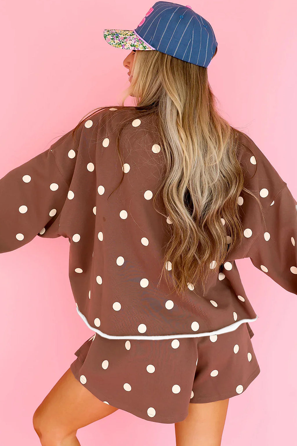Liv Cove Polka-Dot Relaxed Skort