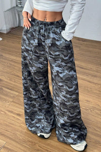 Hazel Blues® |  Camouflage Elastic Waist Wide Leg Pants