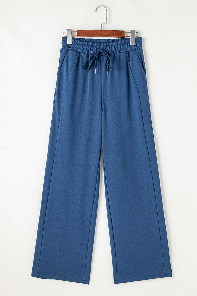 Hazel Blues® |  Drawstring Elastic Waist Straight Leg Pants