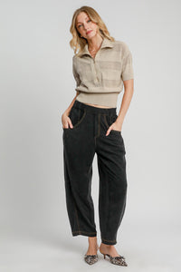 Hazel Blues® |  Umgee Elastic Waist Baggy Fit Pants with Pockets