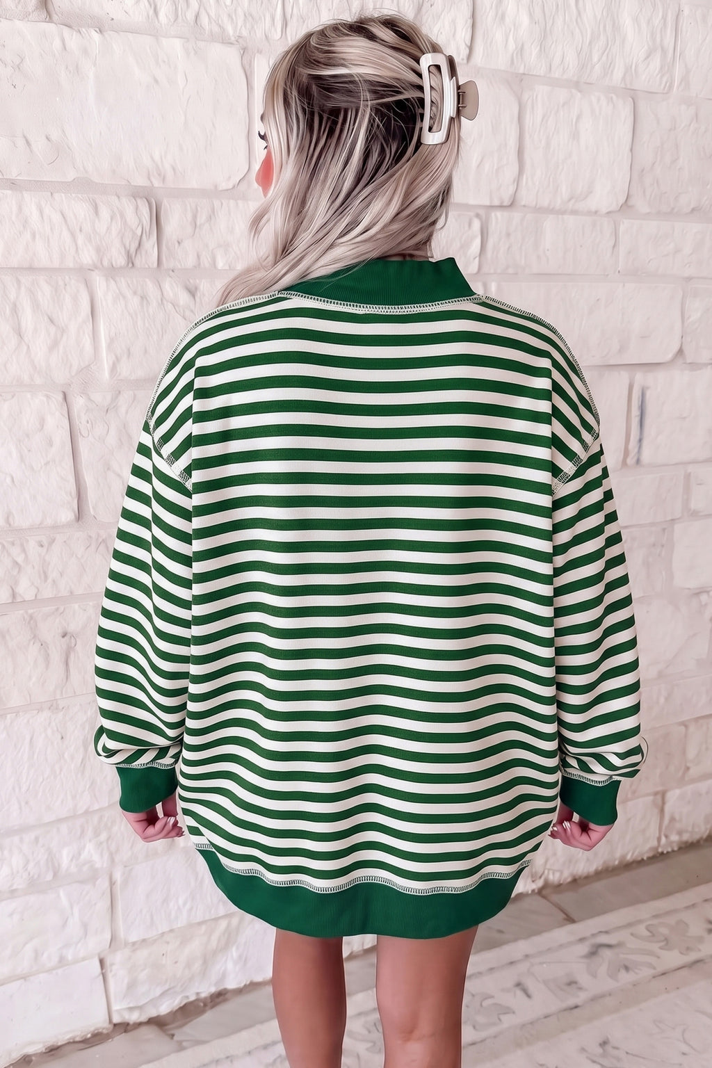 Peppermint Cheer Green JOLLY Christmas Sweatshirt