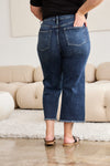 Hazel Blues® |  RFM Tummy Control High Waist Raw Hem Distressed Jeans