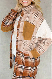 Hazel Blues® |  Plaid Button Up Long Sleeve Shacket