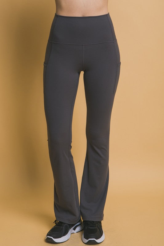 Hazel Blues® |  Love Tree High Waist Flare Leggings with Side Pockets