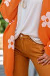Hazel Blues® |  Flower Open Front Long Sleeve Cardigan