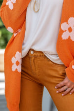 Hazel Blues® |  Flower Open Front Long Sleeve Cardigan