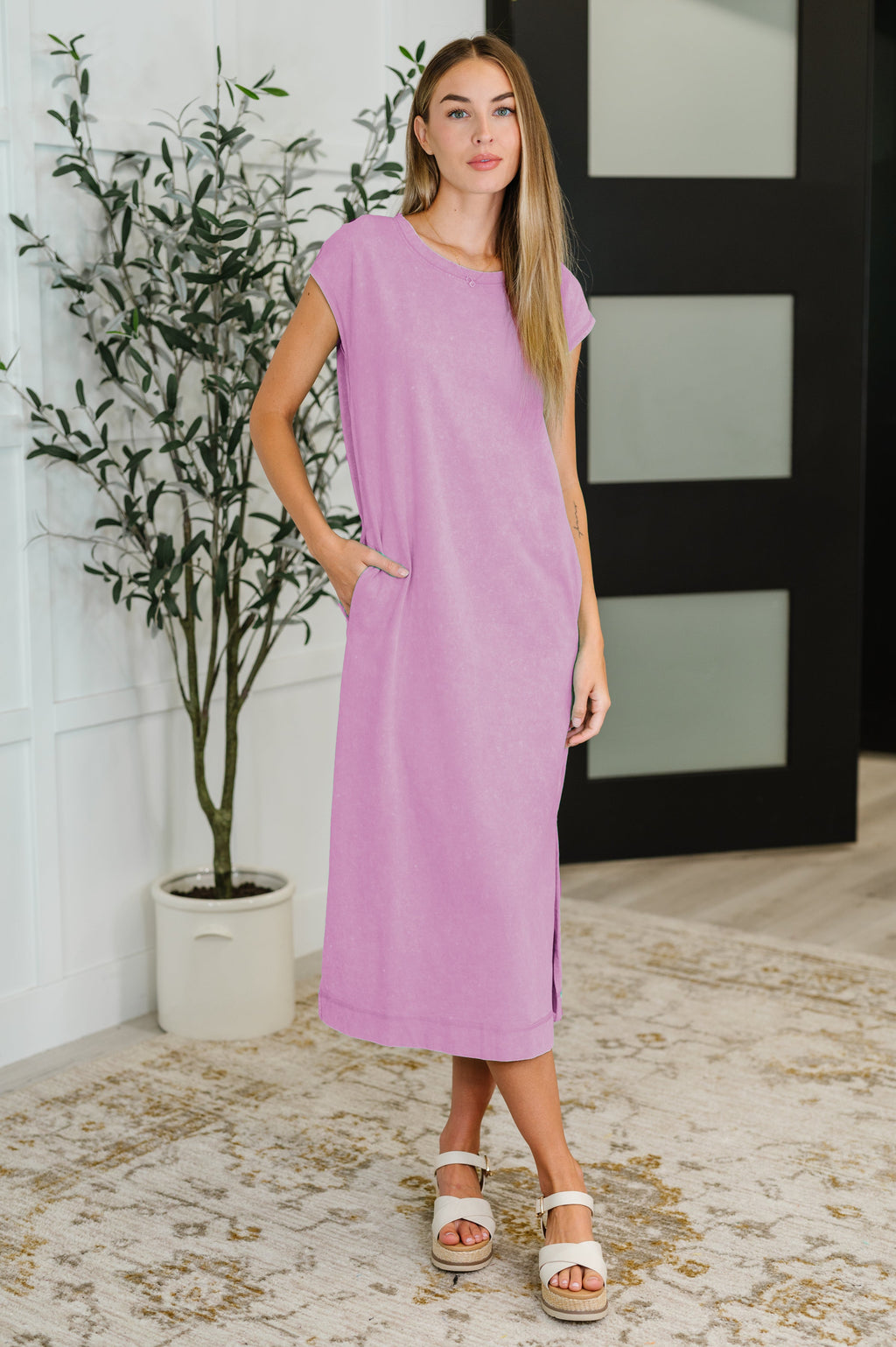 Hazel Blues® |  PREORDER: Mineral Wash Relaxed Maxi Tank Dress in Three Colors