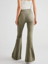 Hazel Blues® |  Asymmetric Waist Flare Jeans