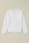 Hazel Blues® |  Daisy Notched Long Sleeve Sweater