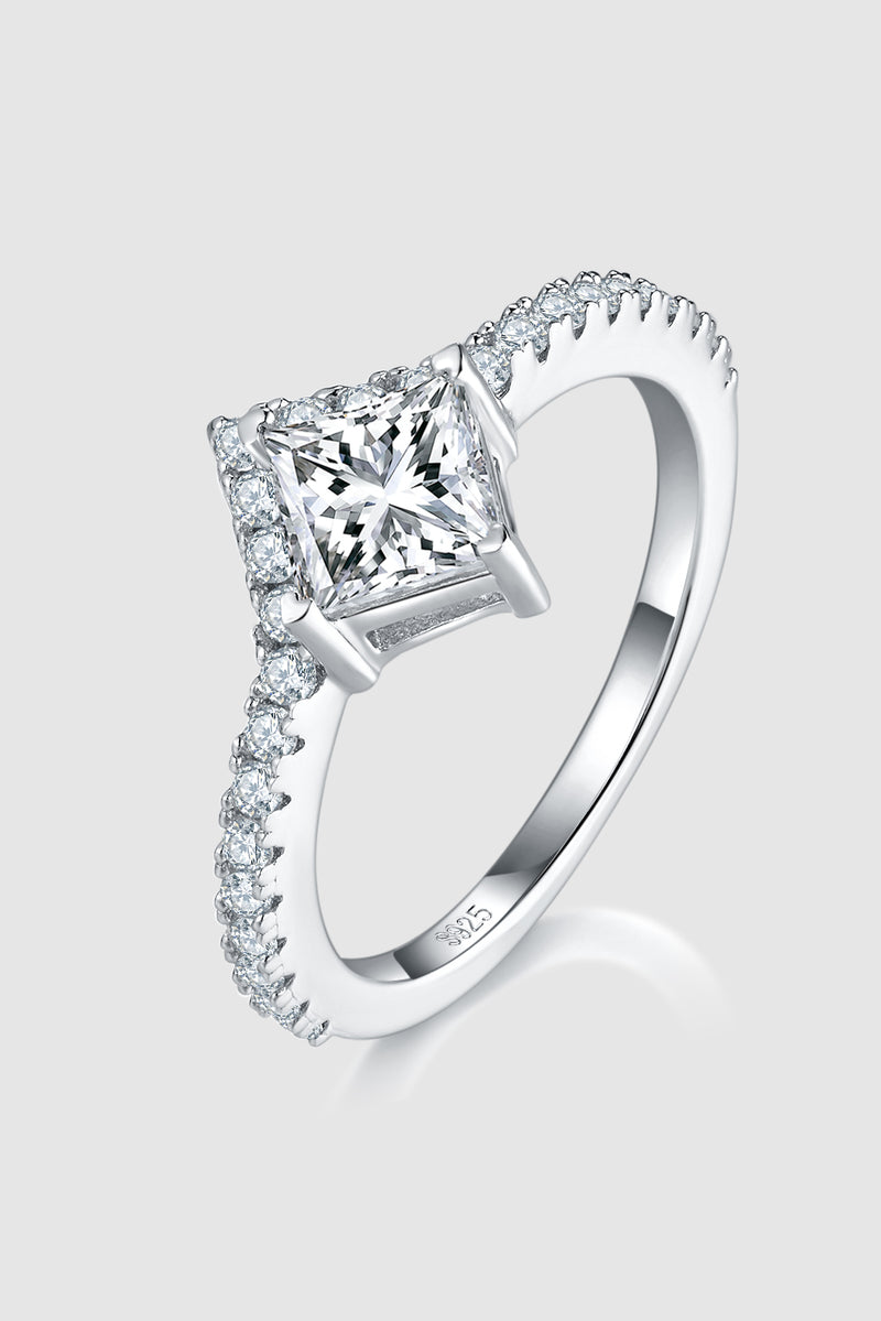 Hazel Blues® |  1 Carat Moissanite 925 Sterling Silver Double Layered Ring