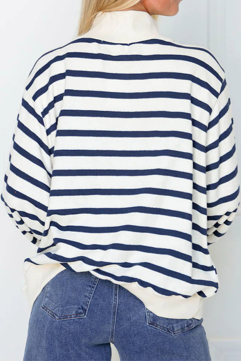 Cecilia Jean Blue Football Sequin Sweatshirt