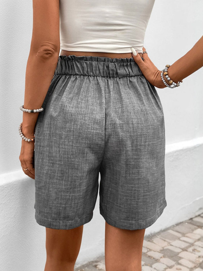 Hazel Blues® |  Perfee Frill Shorts with Pockets