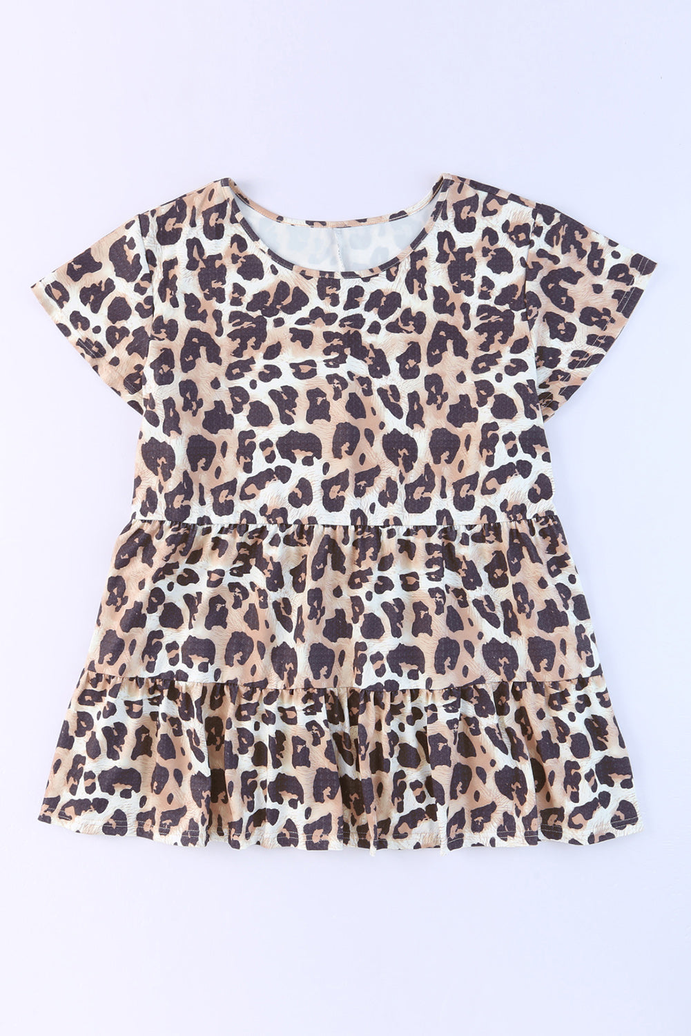 Hazel Blues® | Leopard Round Neck Blouse