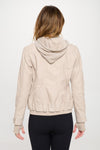 Hazel Blues® |  Coalition LA Double Zip Hooded Long Sleeve Jacket