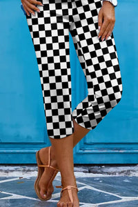 Hazel Blues® |  Checkered Skinny Capris