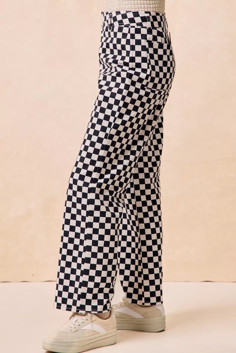 パンツ bibiy DONNA STRIPED PANTS Hazel Blues® | BiBi Gameday Theme Checkered Printed Pants