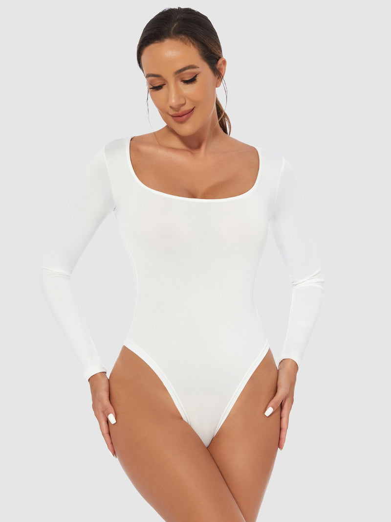 Hazel Blues® |  Scoop Neck Long Sleeve Bodysuit