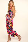 Hazel Blues® |  Haptics Pocketed Floral Round Neck Sleeveless Midi Dress