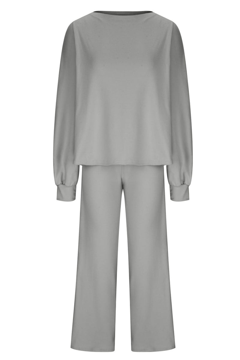 Hazel Blues® |  Round Neck Long Sleeve Top and Pants Set