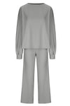 Hazel Blues® |  Round Neck Long Sleeve Top and Pants Set