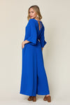 Hazel Blues® | Double Take Half Sleeve Wide Leg Jumpsuit