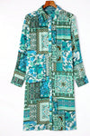 Hazel Blues® |  Printed Button Up Long Sleeve Cardigan