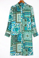 Hazel Blues® |  Printed Button Up Long Sleeve Cardigan